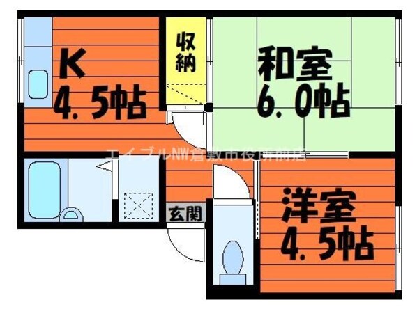 プレジール三島の物件間取画像